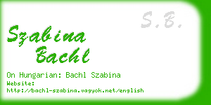 szabina bachl business card